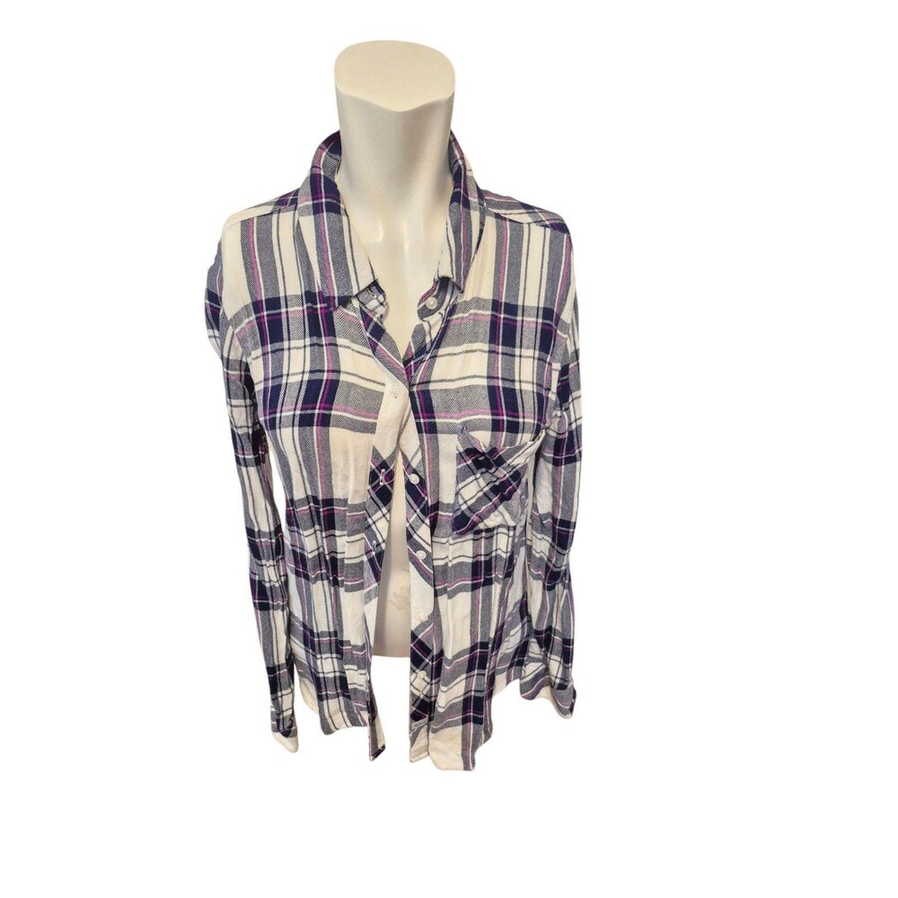 Revolve Rails Hunter Plaid Button Down Shirt Whit… - image 8